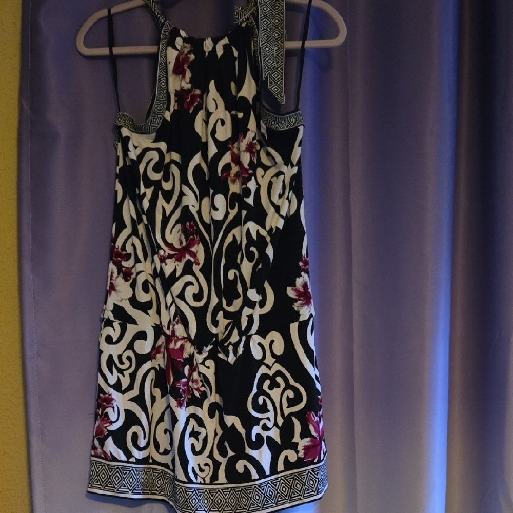 Black and White Floral Dress